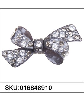 Crystal Acetate Bow Pinch Clip