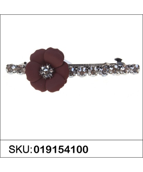 Sparkling Crystal Flower Barrette