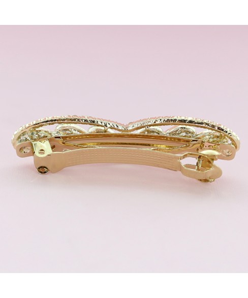 Crystal Rhinestone Heart Barrette/Hair Clip