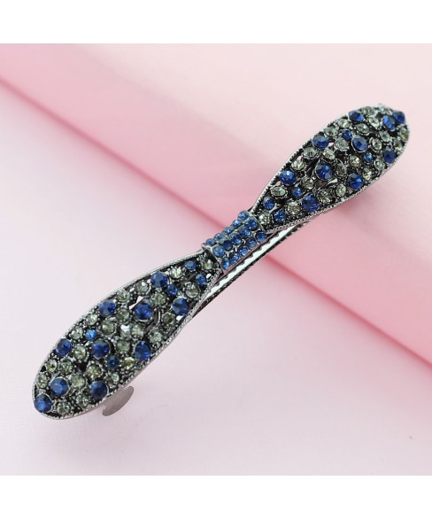 Crystal Rhinestone Bow Barrette/Hair Clip