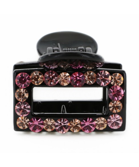 Crystal Rhinestone Rectangle Cutout Claw Clip Crystal Rhinestone Rectangle Cutout Claw Clip