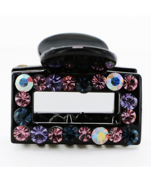 Crystal Rhinestone Rectangle Cutout Claw Clip Crystal Rhinestone Rectangle Cutout Claw Clip