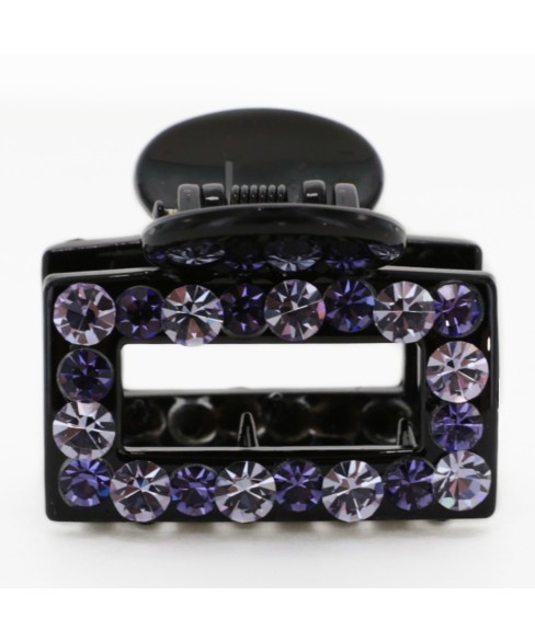Crystal Rhinestone Rectangle Cutout Claw Clip Crystal Rhinestone Rectangle Cutout Claw Clip