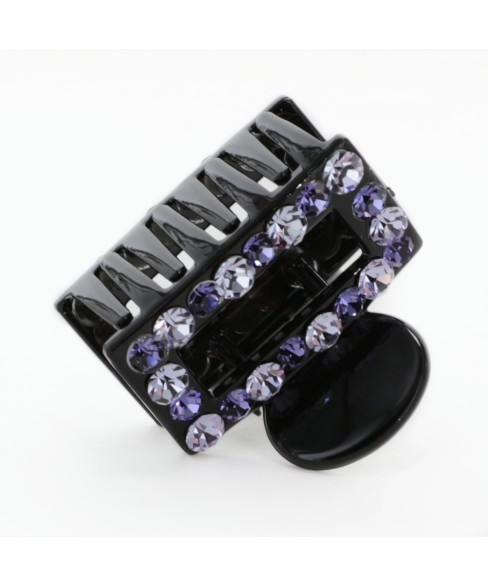 Crystal Rhinestone Rectangle Cutout Claw Clip