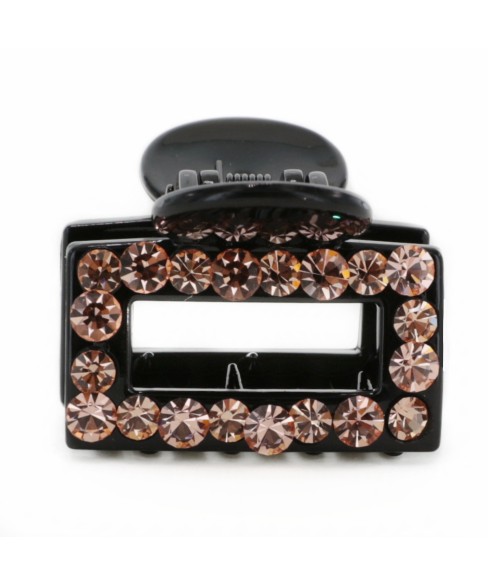 Crystal Rhinestone Rectangle Cutout Claw Clip Crystal Rhinestone Rectangle Cutout Claw Clip
