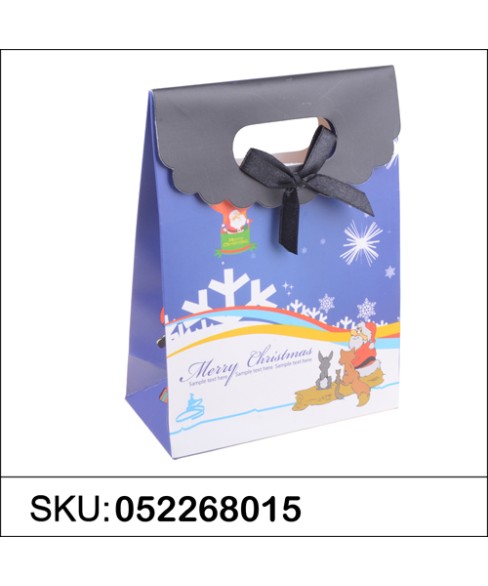 Velcro Flap Closure Bow Deco Mix Printed Gift Bag Velcro Flap Closure Bow Deco Mix Printed Gift Bag