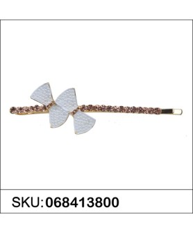 Elegant Faux Pearl Bow & Crystal Bobby Pin