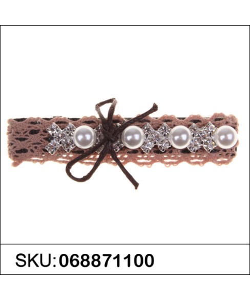 Crystal Faux Pearl Lace Alligator Clip Crystal Faux Pearl Lace Alligator Clip