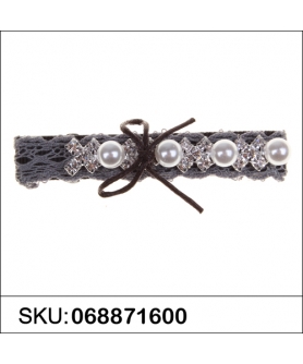 Crystal Faux Pearl Lace Alligator Clip