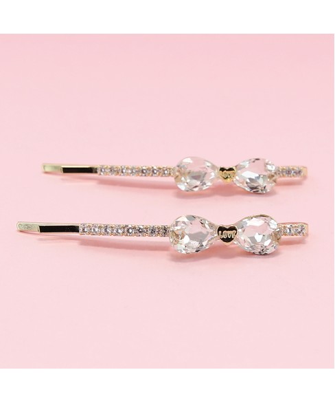 Crystal Bow Bobby Pin (2-Pack) Crystal Bow Bobby Pin (2-Pack)