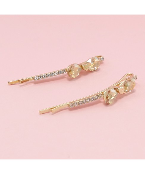 Crystal Bow Bobby Pin (2-Pack)