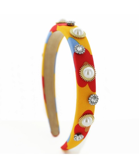Fashion Rhinestone&Pearl Padded Headband Fashion Rhinestone&Pearl Padded Headband