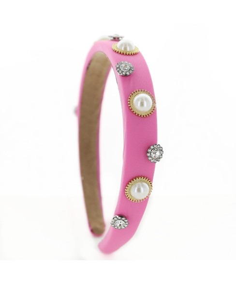 Fashion Rhinestone&Pearl Padded Headband Fashion Rhinestone&Pearl Padded Headband