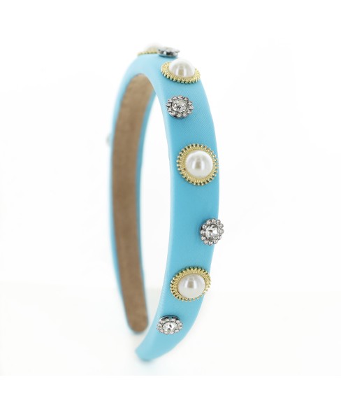 Fashion Rhinestone&Pearl Padded Headband Fashion Rhinestone&Pearl Padded Headband