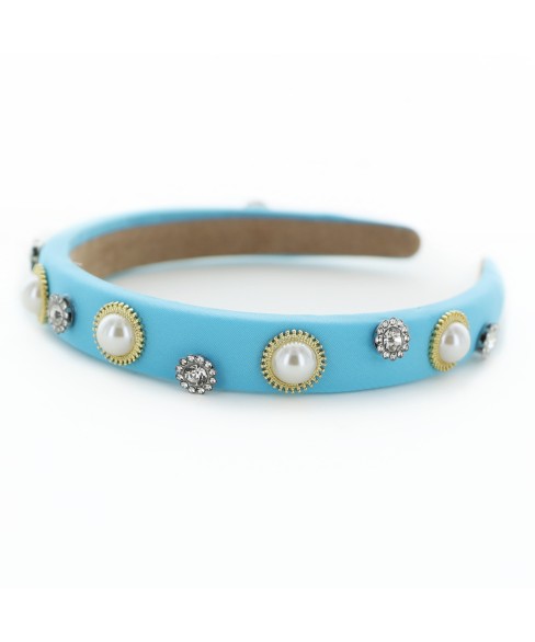 Fashion Rhinestone&Pearl Padded Headband