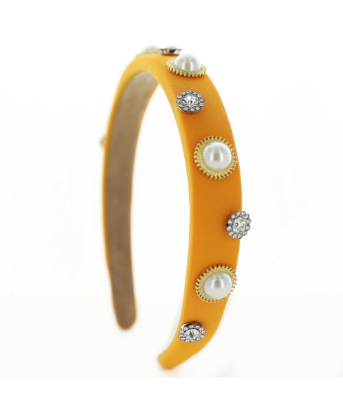 Fashion Rhinestone&Pearl Padded Headband Fashion Rhinestone&Pearl Padded Headband
