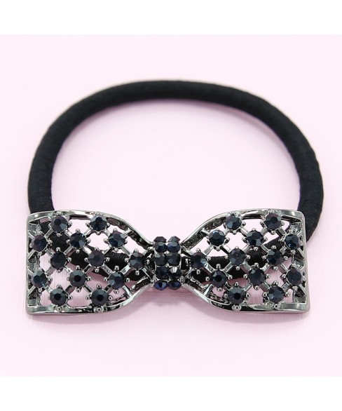 Australian Crystal-Embellished Bow Hair Tie Australian Crystal-Embellished Bow Hair Tie