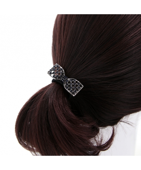 Australian Crystal-Embellished Bow Hair Tie