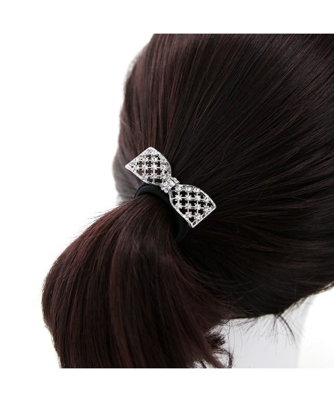 Australian Crystal-Embellished Bow Hair Tie