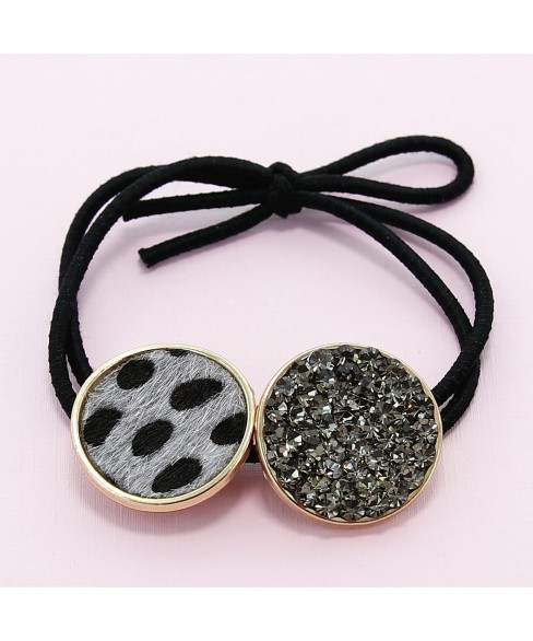 Crystal & Animal Print Ponytail Holder Crystal & Animal Print Ponytail Holder