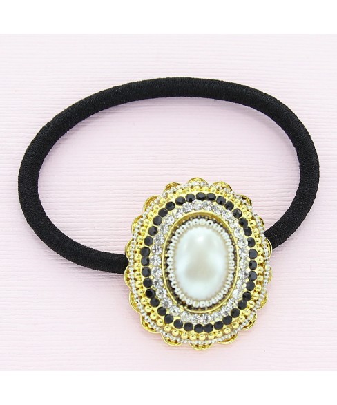 Crystal & Pearl Ponytial Holder Crystal & Pearl Ponytial Holder