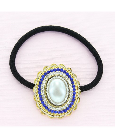 Crystal & Pearl Ponytial Holder Crystal & Pearl Ponytial Holder