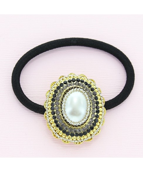 Crystal & Pearl Ponytial Holder Crystal & Pearl Ponytial Holder