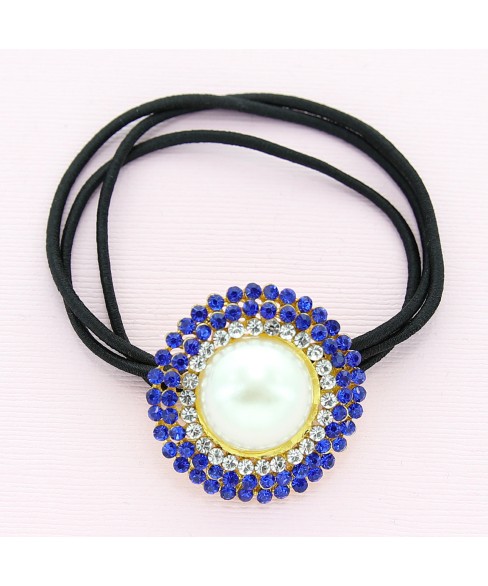 Crystal & Pearl Ponytial Holder Crystal & Pearl Ponytial Holder