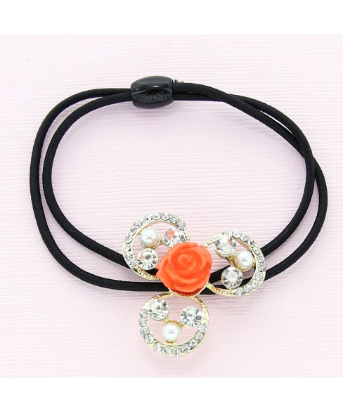 Crystal Flower Ponytail Holder Crystal Flower Ponytail Holder