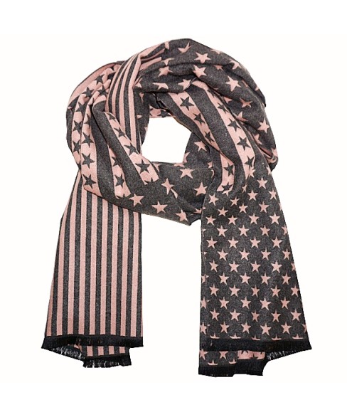 Reversible Stripe & Star Scarf