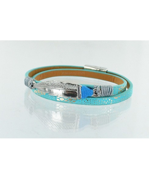 GoodLuck Feather Leather Wrap Bracelet GoodLuck Feather Leather Wrap Bracelet