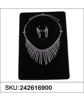 Necklace& Earr Set White