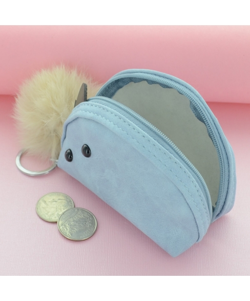 Mini Wallet Rabbit Fur Coin Purse Bag Charm