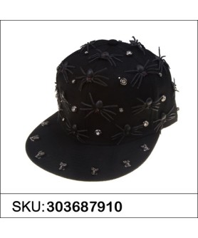 Unsex Spider Me Crystal Studded Baseball Cap