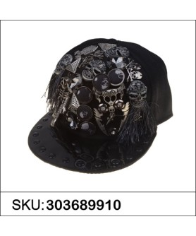 Unsex Playful Studded & Skull Baseball Cap