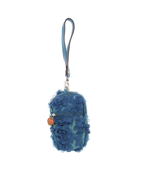 Floral Triple Compartment Wristlet Change Purse Floral Triple Compartment Wristlet Change Purse