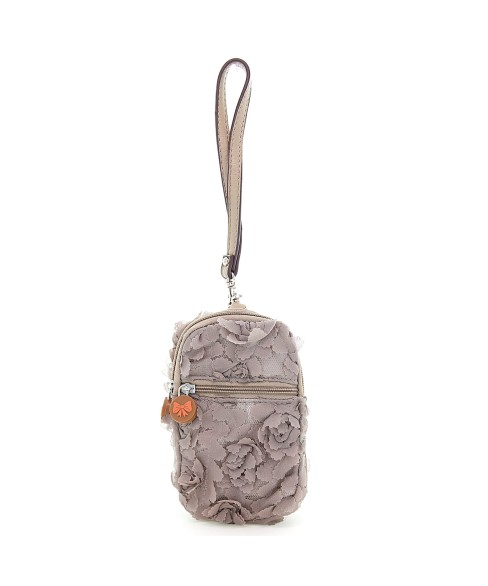 Floral Triple Compartment Wristlet Change Purse Floral Triple Compartment Wristlet Change Purse