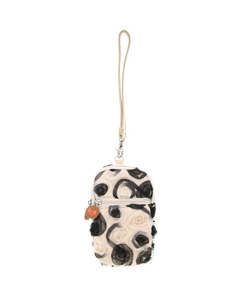 Floral Triple Compartment Wristlet Change Purse Floral Triple Compartment Wristlet Change Purse