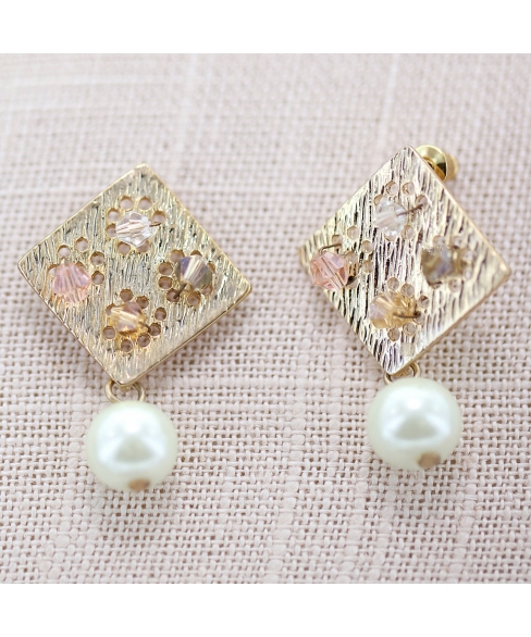 Fashion Crystal& Pearl Earring