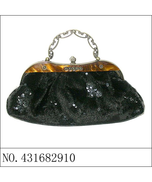 Vintage Inspired Sequin Embroidery Faux Fur Bag Vintage Inspired Sequin Embroidery Faux Fur Bag