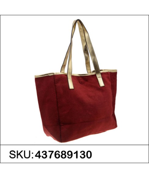 Fabric Mix Print Tote Bag With Pouch Fabric Mix Print Tote Bag With Pouch