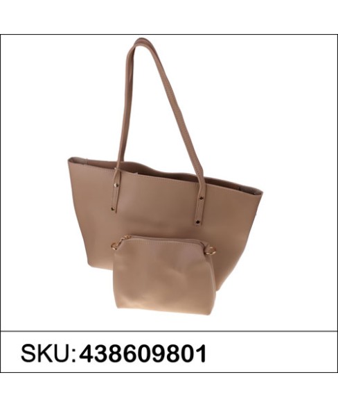 Studded Shopping Tote with Pouch Studded Shopping Tote with Pouch