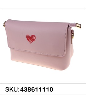 Love Heart Faux Leather Crossbody Bag