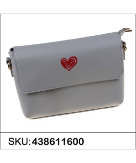 Love Heart Faux Leather Crossbody Bag