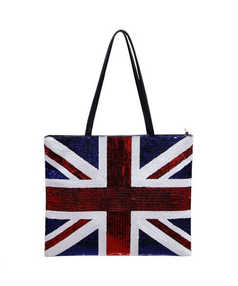 Over-the-shoulder Flag Sequin Tote Over-the-shoulder Flag Sequin Tote