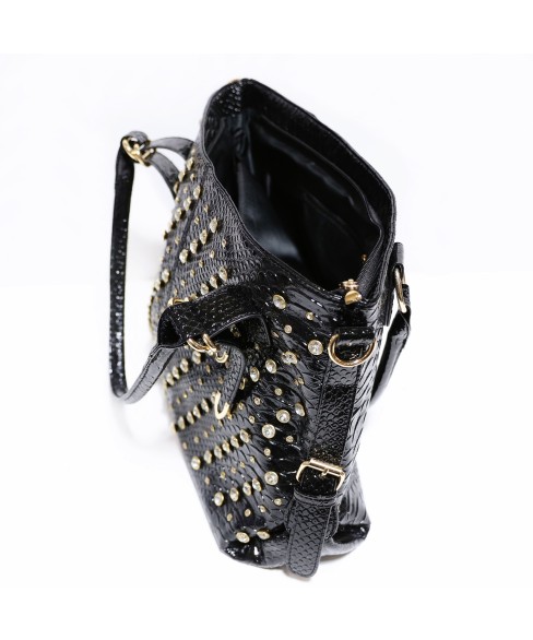 Metallic Crystal Rhinestone Studded Purse Bag