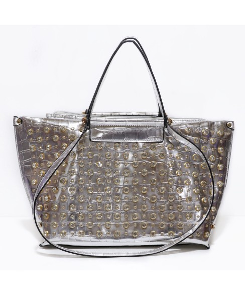 Metallic Crystal Rhinestone Studded Purse Bag Metallic Crystal Rhinestone Studded Purse Bag