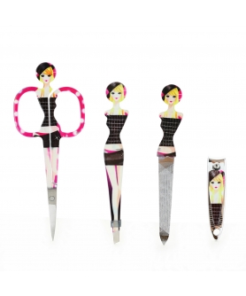 Print Manicure Pedicure Nail Clippers Set 4-in-1