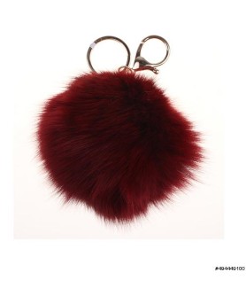 Genuine Fur Bubble Pom Pom Bag Charm