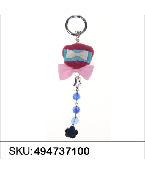 Bear Bag Charm With Hanging Crystal Bear Bag Charm With Hanging Crystal